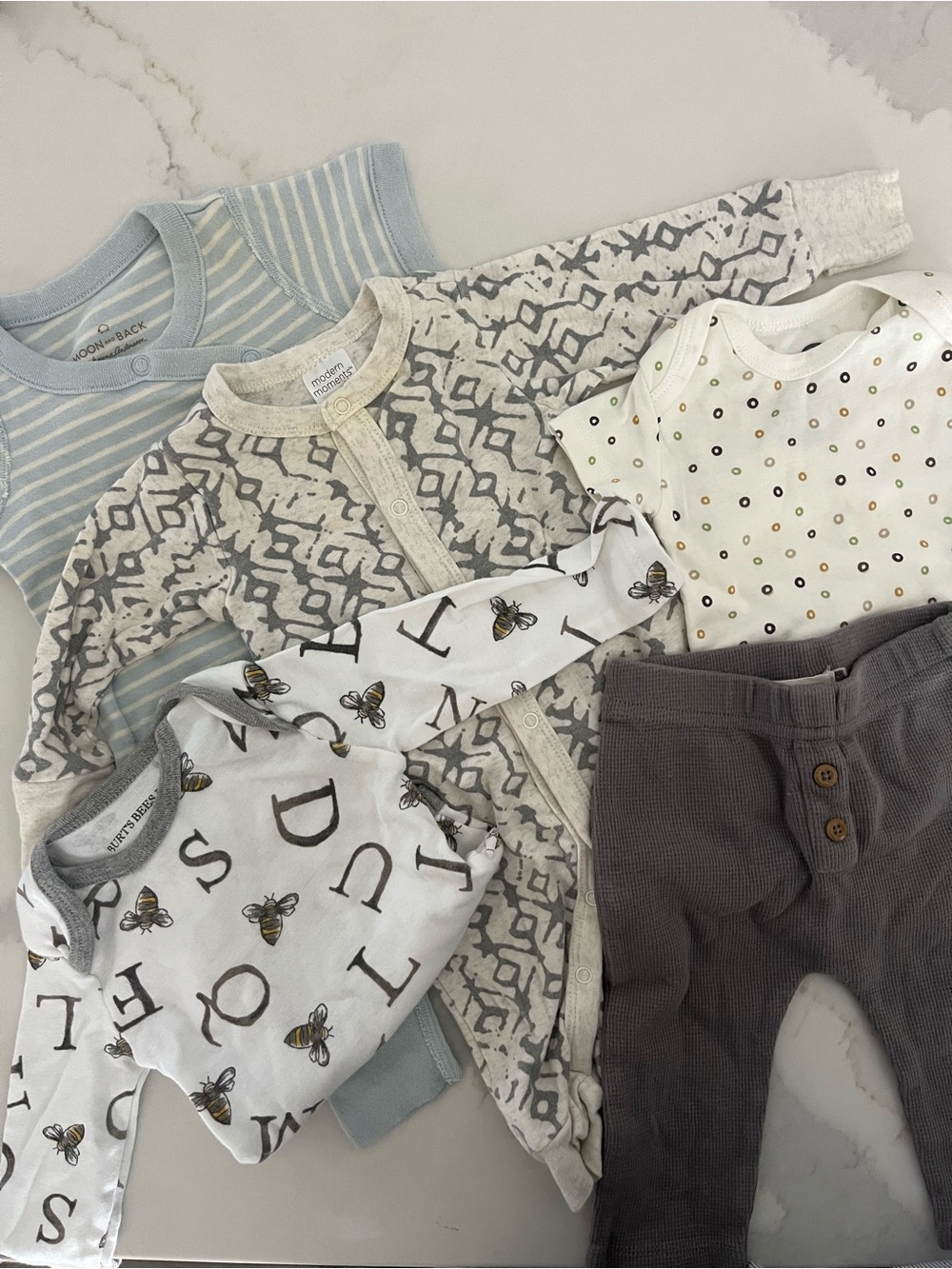 Organic Cotton Baby Lot sz NB/0-3mo